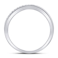 Load image into Gallery viewer, 10kt Tri-Tone Gold Womens Round Diamond 3-Piece Stackable Band Ring Set 1/6 Cttw
