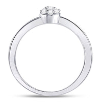 Load image into Gallery viewer, 10kt Tri-Tone Gold Womens Round Diamond Trio Stackable Band Ring Set 1/3 Cttw
