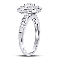 Load image into Gallery viewer, 14kt White Gold Round Diamond Solitaire Bridal Wedding Engagement Ring 1/2 Cttw
