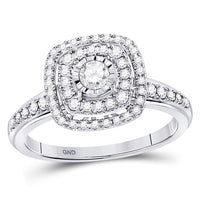 Load image into Gallery viewer, 14kt White Gold Round Diamond Solitaire Bridal Wedding Engagement Ring 1/2 Cttw
