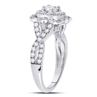Load image into Gallery viewer, 14kt White Gold Princess Diamond Solitaire Bridal Wedding Engagement Ring 1 Cttw
