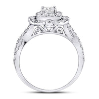 Load image into Gallery viewer, 14kt White Gold Princess Diamond Solitaire Bridal Wedding Engagement Ring 1 Cttw
