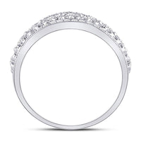 Load image into Gallery viewer, 14kt White Gold Womens Round Diamond Fashion Heart Ring 3/8 Cttw
