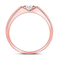 Load image into Gallery viewer, 14kt Two-tone Gold Round Diamond Bridal Wedding Ring Band Set 3/8 Cttw
