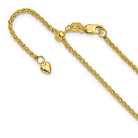 Load image into Gallery viewer, 14K Adjustable 1.6mm Semi-solid Spiga Chain

