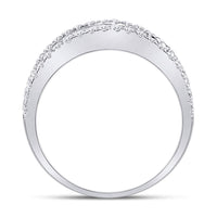 Load image into Gallery viewer, 14kt White Gold Womens Baguette Diamond Fashion Anniversary Ring 1 Cttw
