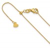14K Adjustable  1mm D/C Cable Chain