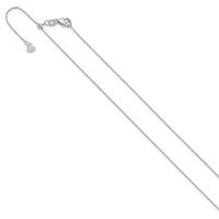 Load image into Gallery viewer, 14K White Gold Adjustable  1mm D/C Cable Chain
