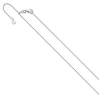 Load image into Gallery viewer, 14K White Gold Adjustable .7mm Round Cable Chain

