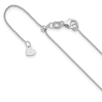 Load image into Gallery viewer, 14K White Gold Adjustable .7mm Round Cable Chain
