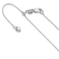 Load image into Gallery viewer, 14K White Gold Adjustable .55mm Baby Box Chain
