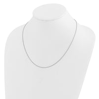 Load image into Gallery viewer, 14K White Gold Adjustable 1.2mm D/C Wheat Chain
