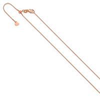 Load image into Gallery viewer, 14K Rose Gold Adjustable .8mm Box Chain
