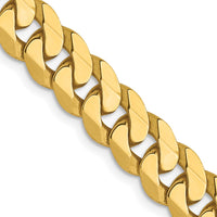 Load image into Gallery viewer, 14K 7.25mm Flat Beveled Curb Chain
