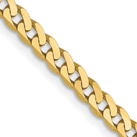 Load image into Gallery viewer, 14K 2.9mm Flat Beveled Curb Chain
