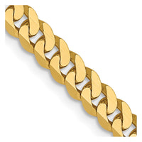 Load image into Gallery viewer, 14K 3.9mm Flat Beveled Curb Chain
