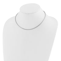 Load image into Gallery viewer, 14K White Gold 2mm Round Omega Necklace
