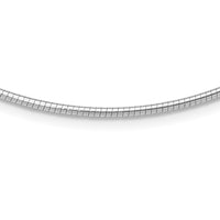 Load image into Gallery viewer, 14K White Gold 2mm Round Omega Necklace
