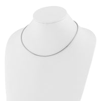 Load image into Gallery viewer, 14K White Gold 2mm Round Omega Necklace
