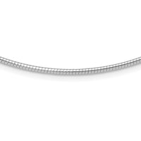 Load image into Gallery viewer, 14K White Gold 2mm Round Omega Necklace
