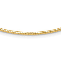 Load image into Gallery viewer, 14K 2mm Round Omega Necklace
