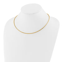 Load image into Gallery viewer, 14K 2mm Round Omega Necklace
