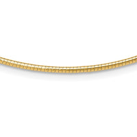Load image into Gallery viewer, 14K 2mm Round Omega Necklace
