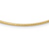 14K 2mm Round Omega Necklace