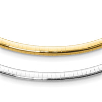 Load image into Gallery viewer, 14K 4mm Two-tone Reversible Omega Necklace
