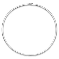 Load image into Gallery viewer, 14K White Gold 4mm Domed Omega Necklace
