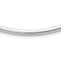 Load image into Gallery viewer, 14K White Gold 4mm Domed Omega Necklace
