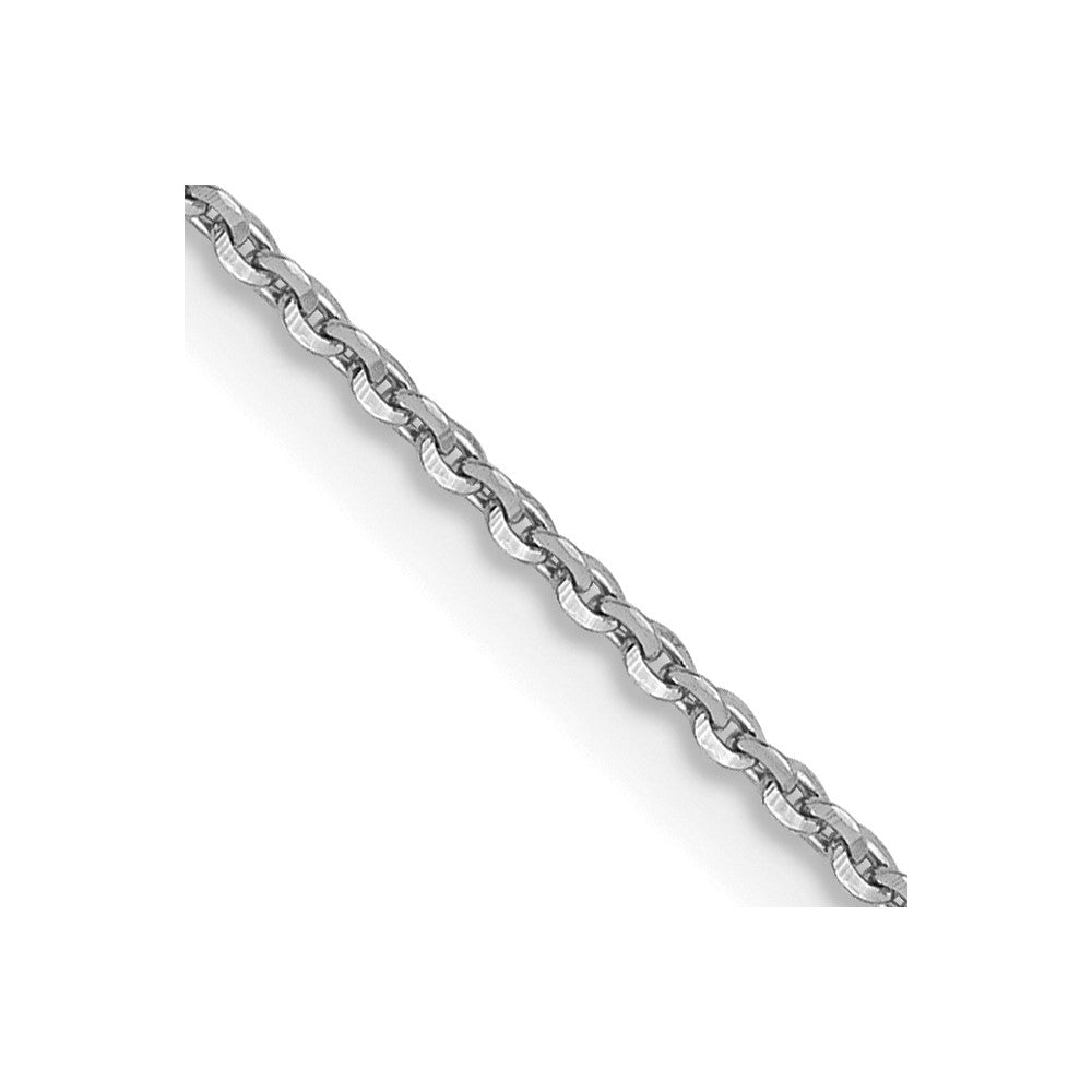 14K White Gold 1.0 mm D/C Cable Chain