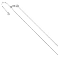 Load image into Gallery viewer, 14K White Gold Adjustable  1.1mm D/C Cable Chain
