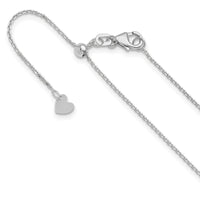 Load image into Gallery viewer, 14K White Gold Adjustable  1.1mm D/C Cable Chain
