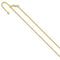 Load image into Gallery viewer, 14K Adjustable 1.5mm Wheat Chain
