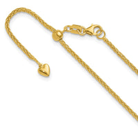 Load image into Gallery viewer, 14K Adjustable 1.5mm Wheat Chain
