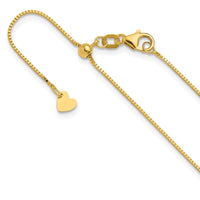 Load image into Gallery viewer, 14K Adjustable .7mm Baby Box Chain
