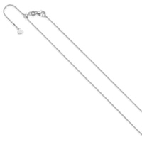Load image into Gallery viewer, 14K White Gold Adjustable .7mm Baby Box Chain
