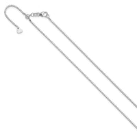 Load image into Gallery viewer, 14K White Gold Adjustable 1.2mm Box Chain
