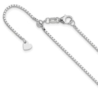 Load image into Gallery viewer, 14K White Gold Adjustable 1.2mm Box Chain
