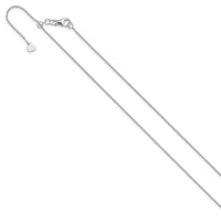 Load image into Gallery viewer, 14K White Gold Adjustable 1.1mm Round Cable Chain
