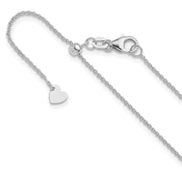 Load image into Gallery viewer, 14K White Gold Adjustable 1.1mm Round Cable Chain
