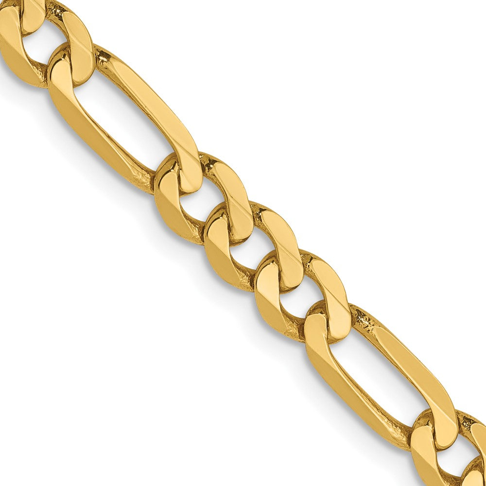 14K 5mm Flat Figaro Chain