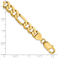 Load image into Gallery viewer, 14K 7.5mm Flat Figaro Chain
