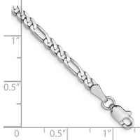 Load image into Gallery viewer, 14K White Gold 3mm Flat Figaro Chain
