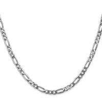 Load image into Gallery viewer, 14K 4mm White Gold Flat Figaro Chain  Lobster Clasp
