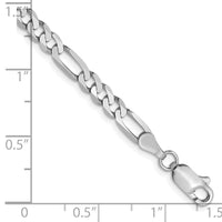 Load image into Gallery viewer, 14K 4mm White Gold Flat Figaro Chain  Lobster Clasp
