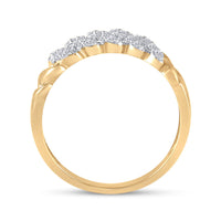 Load image into Gallery viewer, 10kt Yellow Gold Mens Round Diamond Band Ring 3/8 Cttw
