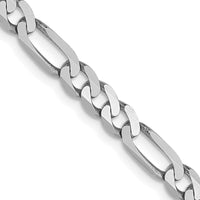 Load image into Gallery viewer, 14K 4mm White Gold Flat Figaro Chain  Lobster Clasp
