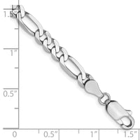 Load image into Gallery viewer, 14K White Gold 5mm Flat Figaro Chain
